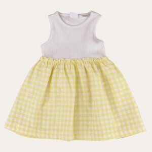 Yellow Gingham Zara dress size 12-18 months